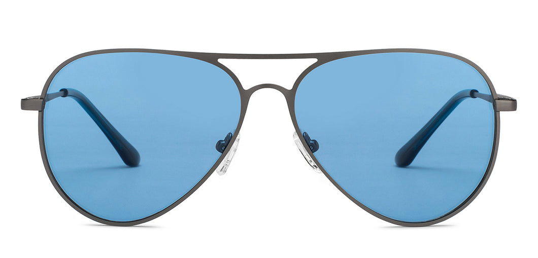 Gunmetal Aviator Full Rim Unisex Sunglasses by Vincent Chase Polarized-206959