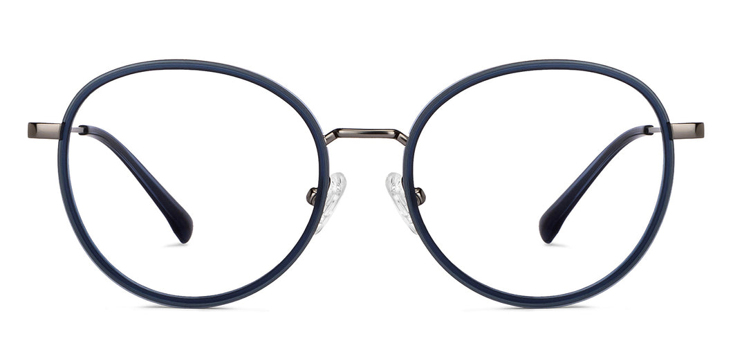 Blue Round Full Rim Unisex Eyeglasses by Lenskart Air-151670