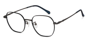 Gunmetal Round Full Rim Unisex Eyeglasses by Vincent Chase-200251