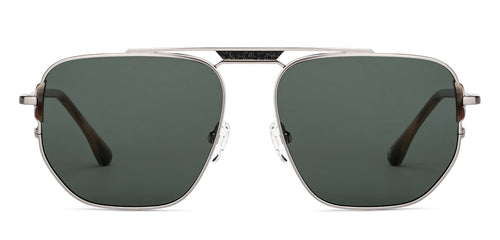 Gunmetal Rectangle Full Rim Unisex Sunglasses by John Jacobs-150974