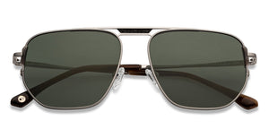 Gunmetal Rectangle Full Rim Unisex Sunglasses by John Jacobs-150974