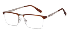 Load image into Gallery viewer, Brown Rectangle Half Rim Unisex Eyeglasses by Lenskart Air-200750