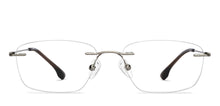 Load image into Gallery viewer, Gunmetal Rectangle Rimless Unisex Eyeglasses by Vincent Chase-150412