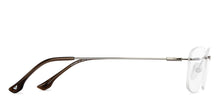 Load image into Gallery viewer, Gunmetal Rectangle Rimless Unisex Eyeglasses by Vincent Chase-150412