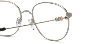 Gunmetal Round Full Rim Unisex Eyeglasses by Vincent Chase-210634