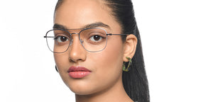 Gunmetal Square Full Rim Unisex Eyeglasses by Vincent Chase-211226