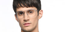 Load image into Gallery viewer, Gunmetal Square Full Rim Unisex Eyeglasses by Vincent Chase-211226