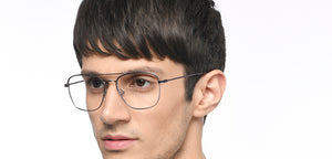 Gunmetal Square Full Rim Unisex Eyeglasses by Vincent Chase-211226