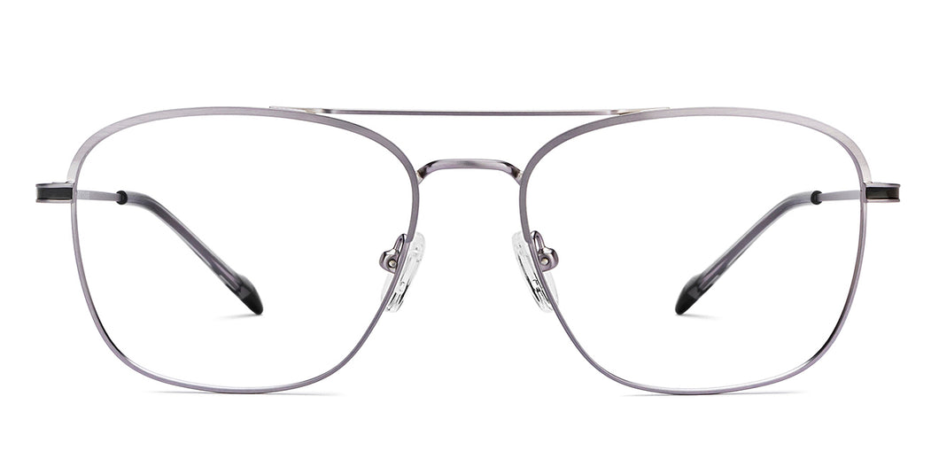 Gunmetal Square Full Rim Unisex Eyeglasses by Vincent Chase-211226