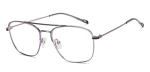 Gunmetal Square Full Rim Unisex Eyeglasses by Vincent Chase-211226