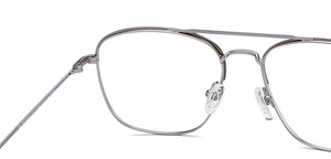 Gunmetal Square Full Rim Unisex Eyeglasses by Vincent Chase-211226