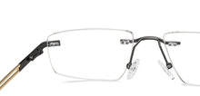 Load image into Gallery viewer, Gunmetal Rectangle Rimless Unisex Eyeglasses by Vincent Chase-208776