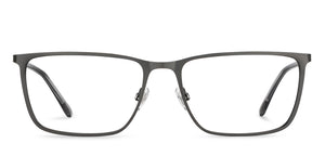 Gunmetal Rectangle Full Rim Men Eyeglasses by Fossil-200838