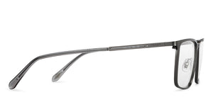 Gunmetal Rectangle Full Rim Men Eyeglasses by Fossil-200838