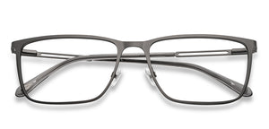 Gunmetal Rectangle Full Rim Men Eyeglasses by Fossil-200838