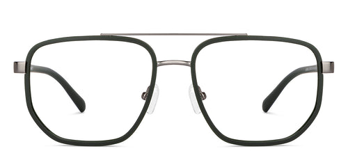 Green Aviator Full Rim Unisex Eyeglasses by Lenskart Air-151667