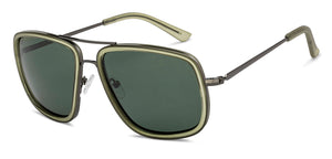 Gunmetal Grey Square Full Rim Unisex Sunglasses by Vincent Chase Polarized-210000