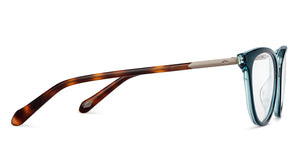 Green Round Full Rim Women Eyeglasses by Fossil-200863