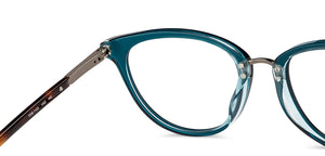 Green Round Full Rim Women Eyeglasses by Fossil-200863