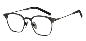Gunmetal Grey Clubmaster Full Rim Unisex Eyeglasses by John Jacobs-207203
