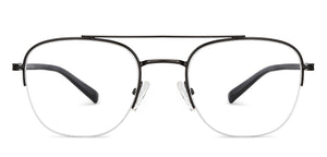 Gunmetal Aviator Half Rim Unisex Eyeglasses by Lenskart Air-152050