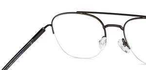 Gunmetal Aviator Half Rim Unisex Eyeglasses by Lenskart Air-152050