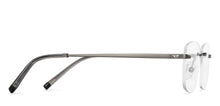 Load image into Gallery viewer, Gunmetal Rectangle Rimless Unisex Eyeglasses by Vincent Chase-150429