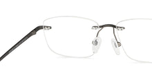 Load image into Gallery viewer, Gunmetal Rectangle Rimless Unisex Eyeglasses by Vincent Chase-150429