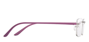 Gunmetal Rectangle Rimless Unisex Eyeglasses by Lenskart Air-206053
