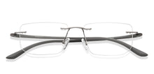 Load image into Gallery viewer, Grey Rectangle Rimless Unisex Eyeglasses by Lenskart Air-206061