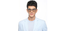 Load image into Gallery viewer, Gunmetal Round Full Rim Unisex Eyeglasses by Lenskart Air-210155