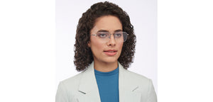 Gunmetal Rectangle Half Rim Unisex Eyeglasses by Vincent Chase-208987