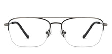 Load image into Gallery viewer, Gunmetal Rectangle Half Rim Unisex Eyeglasses by Vincent Chase-208987