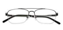 Load image into Gallery viewer, Gunmetal Rectangle Half Rim Unisex Eyeglasses by Vincent Chase-208987