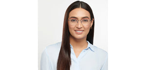 Gunmetal Cat Eye Half Rim Women Eyeglasses by Vincent Chase-200782