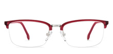 Load image into Gallery viewer, Maroon Rectangle Half Rim Unisex Eyeglasses by Lenskart Air-200760