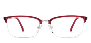 Maroon Rectangle Half Rim Unisex Eyeglasses by Lenskart Air-200760