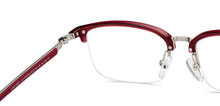 Load image into Gallery viewer, Maroon Rectangle Half Rim Unisex Eyeglasses by Lenskart Air-200760