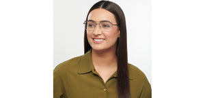 Gunmetal Rectangle Half Rim Unisex Eyeglasses by Vincent Chase-200777