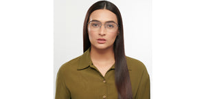 Gunmetal Rectangle Half Rim Unisex Eyeglasses by Vincent Chase-200777