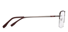 Load image into Gallery viewer, Gunmetal Rectangle Half Rim Unisex Eyeglasses by Vincent Chase-200777