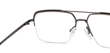 Load image into Gallery viewer, Gunmetal Rectangle Half Rim Unisex Eyeglasses by Vincent Chase-200777