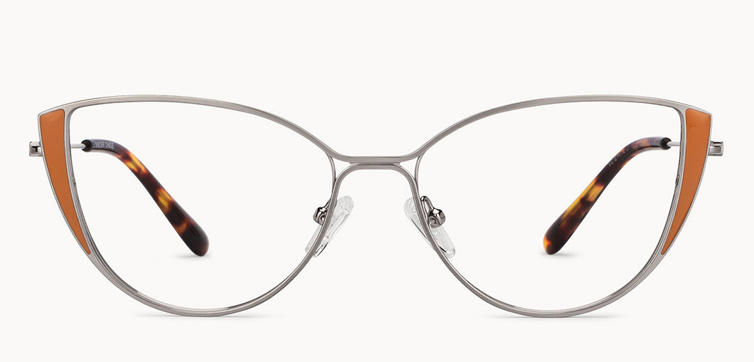 Gunmetal Cat Eye Full Rim Women Eyeglasses by Vincent Chase-152828