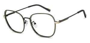 Gunmetal Round Full Rim Men Eyeglasses by Vincent Chase-153061