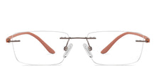 Load image into Gallery viewer, Gunmetal Rectangle Rimless Women Eyeglasses by Lenskart Air-206059