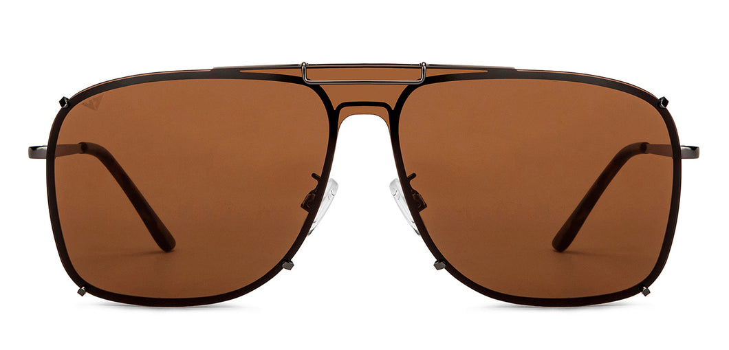 Gunmetal Square Full Rim Unisex Sunglasses by Vincent Chase-151524