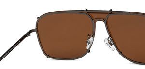 Gunmetal Square Full Rim Unisex Sunglasses by Vincent Chase-151524