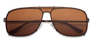 Gunmetal Square Full Rim Unisex Sunglasses by Vincent Chase-151524