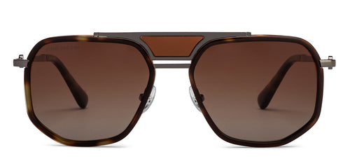 Gunmetal Square Full Rim Unisex Sunglasses by John Jacobs-208139