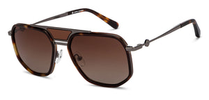 Gunmetal Square Full Rim Unisex Sunglasses by John Jacobs-208139